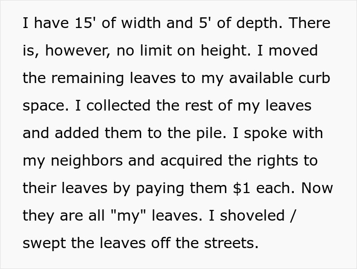 Man Buys The Rights To His Neighbors' Leaves To Mess With Leaf Collection Company's Ridiculous Rules By Building A Giant Pile Man Buys The Rights To His Neighbors' Leaves To Mess With Leaf Collection Company's Ridiculous Rules By Building A Giant Pile