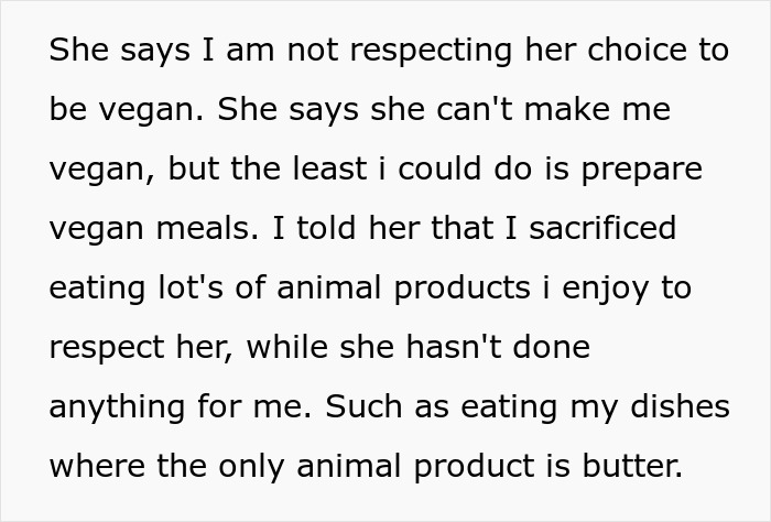 Man Asks &ldquo;[Am I The Jerk] For Telling My Vegan Girlfriend That I Will Not Stop Using Butter?&rdquo;