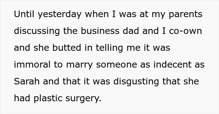 &ldquo;AITA For Uninviting My Mother From My Wedding After She Called My Wife Indecent For Having Plastic Surgery?&rdquo;
