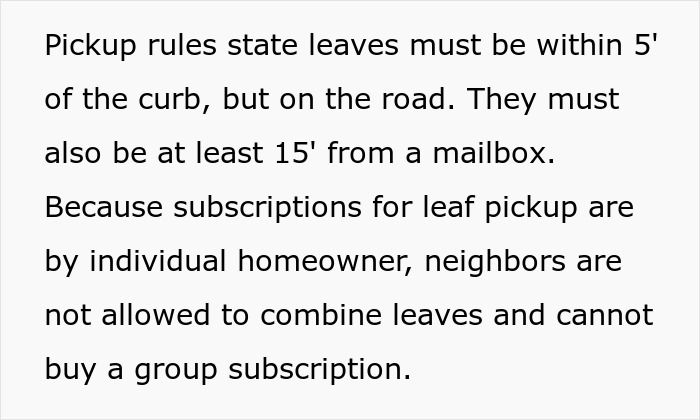 Man Buys The Rights To His Neighbors' Leaves To Mess With Leaf Collection Company's Ridiculous Rules By Building A Giant Pile Man Buys The Rights To His Neighbors' Leaves To Mess With Leaf Collection Company's Ridiculous Rules By Building A Giant Pile