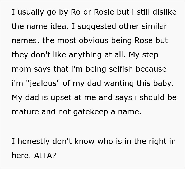 &ldquo;Am I A Jerk For Not Wanting My Sister To Be Named Like Me?&rdquo;