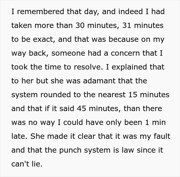 "She Saw Me Punching In And Out": Employee Figures Out How To Cheat The Punch Card System After Being Reprimanded By Boss "She Saw Me Punching In And Out": Employee Figures Out How To Cheat The Punch Card System After Being Reprimanded By Boss