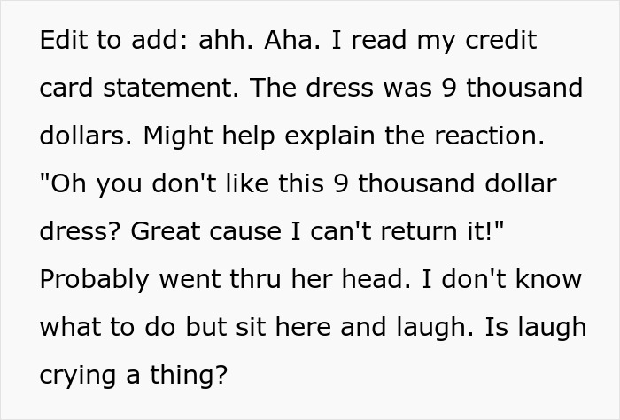 Woman Blocks Fianc&eacute;&rsquo;s Number And Stays At Mom&rsquo;s House After He Gives An Overly Honest Opinion On Her Wedding Dress