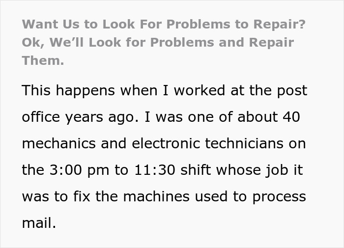 &ldquo;Our Chairs Were Taken Away So We Could Not Sit Down&rdquo;: Mechanics End Up Costing Employer Thousands In Malicious Compliance