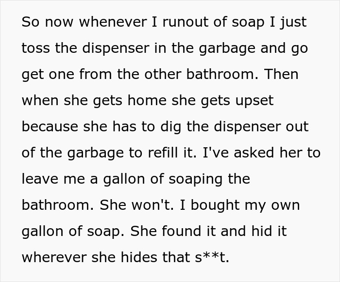 "Throw The Whole Wife Away": Man Is Not Allowed To Refill Soap Dispenser, Throws It Away Instead, Making Wife Dig Through The Trash