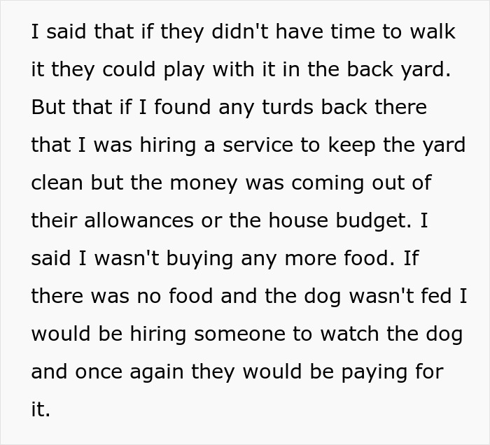 Man Never Wanted A Dog But Allowed His Wife And Kids To Have One As Long As They Took Care Of It, Gets Called A Jerk For Calling Out Their Neglect