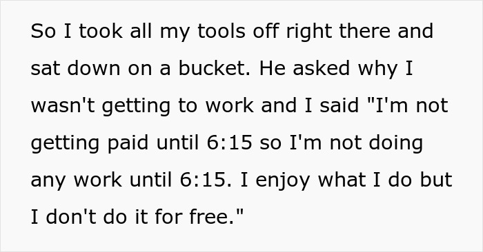 Boss, Tired Of People Not Coming In At 6 AM Sharp, Decides To Punish Them By Docking 15 Mins, But It Quickly Comes Back To Bite Him
