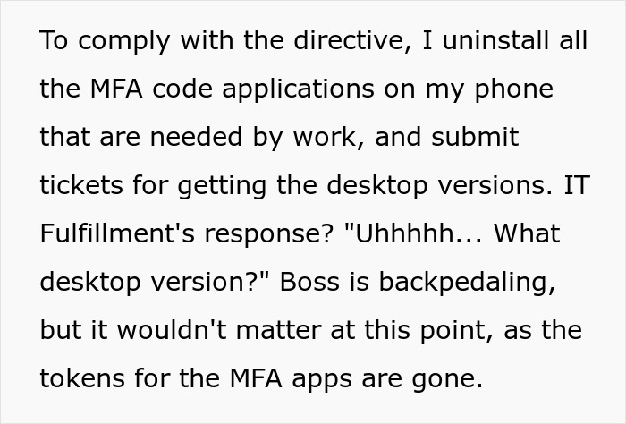 Employee Is Told By Boss They Can’t Use Personal Phone At Work Anymore So They Maliciously Comply, End Up With No Ability To Work At All Employee Is Told By Boss They Can’t Use Personal Phone At Work Anymore So They Maliciously Comply, End Up With No Ability To Work At All
