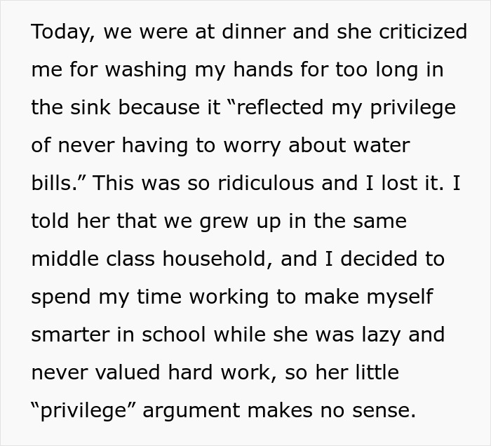 Woman Is Fed Up With Sister's Nagging About Her Being Wealthy, Talks Tough In Response And Gets Called Out