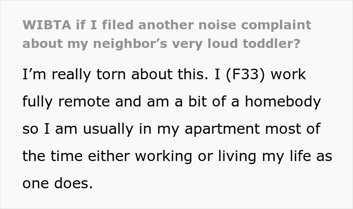 Woman Can’t Bear The Extreme Noise Her Neighbor’s Toddler Makes, Asks Online If She Should File Yet Another Complaint That Might Lead To Eviction Woman Can’t Bear The Extreme Noise Her Neighbor’s Toddler Makes, Asks Online If She Should File Yet Another Complaint That Might Lead To Eviction