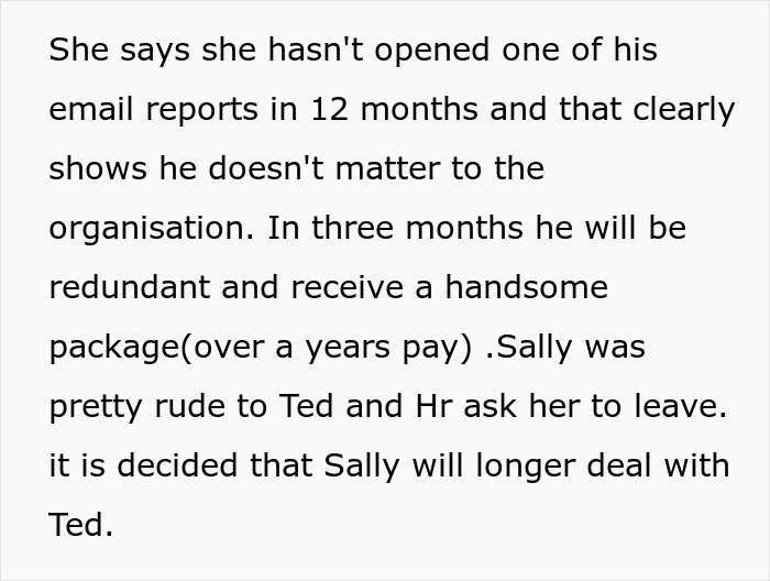 "Delete Your Files And Leave": New Boss Ignores Employee's Work For A Year Because He's 'Useless' Before Getting Him Fired, And It Costs Her Her Job