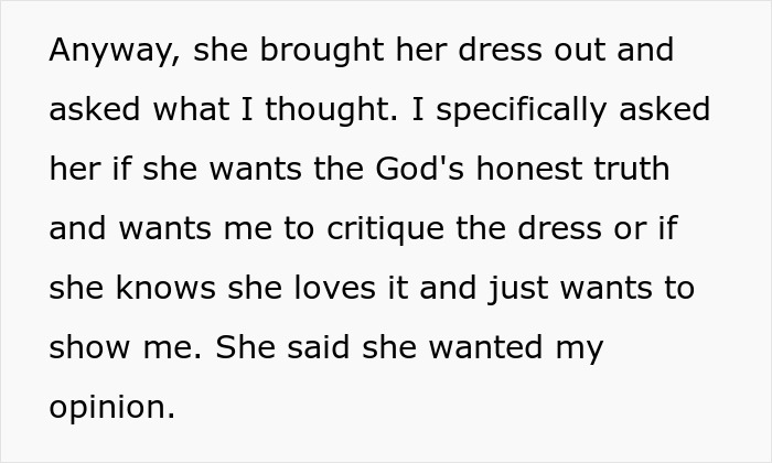 Woman Blocks Fianc&eacute;&rsquo;s Number And Stays At Mom&rsquo;s House After He Gives An Overly Honest Opinion On Her Wedding Dress