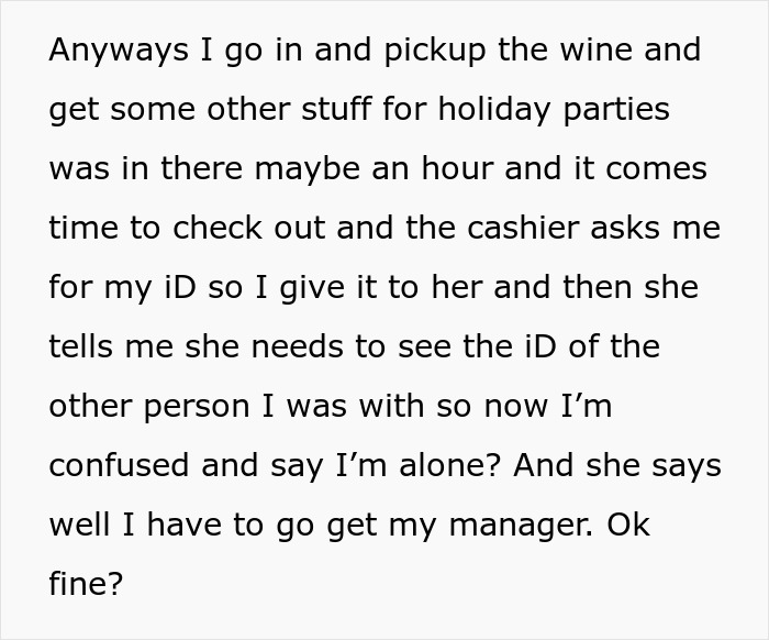 Customer Is Denied Wine Purchase By Power-Tripping Staff, Gets Sweet Revenge By Using Their Own Policy Against Them Customer Is Denied Wine Purchase By Power-Tripping Staff, Gets Sweet Revenge By Using Their Own Policy Against Them