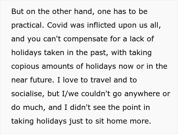 “You Have To Use Your Vacation Days”: Employee Makes Company Backpedal After Saying They Can’t Cash In Their Unused Vacation Days “You Have To Use Your Vacation Days”: Employee Makes Company Backpedal After Saying They Can’t Cash In Their Unused Vacation Days