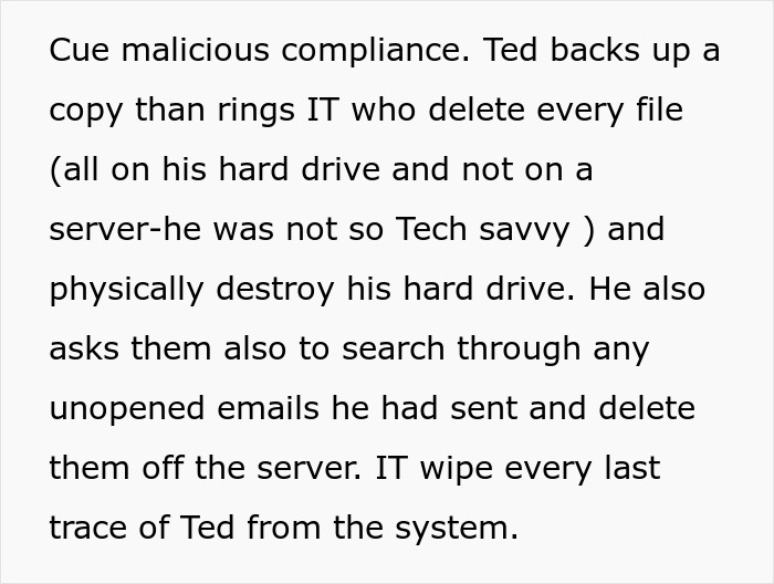 "Delete Your Files And Leave": New Boss Ignores Employee's Work For A Year Because He's 'Useless' Before Getting Him Fired, And It Costs Her Her Job