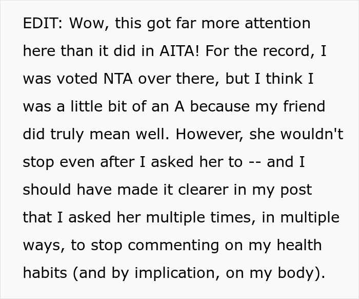 Woman Lies About Her Weight And Waits Until Friend Notices She Lost 50 Pounds, But She Only Realizes When A Mutual Friend Points It Out
