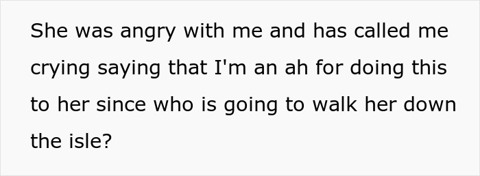 “AITA For Telling My Daughter That I Won’t Be Attending Her Wedding?” “AITA For Telling My Daughter That I Won’t Be Attending Her Wedding?”