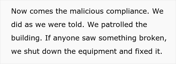 &ldquo;Our Chairs Were Taken Away So We Could Not Sit Down&rdquo;: Mechanics End Up Costing Employer Thousands In Malicious Compliance
