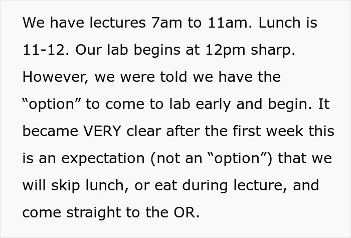 Med Students Are Told To Skip Lunchtime By Teaching Staff, Make Joint Decision Not To Follow These Demands, Get Reported To The Dean