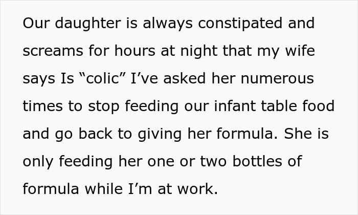 “She Lied”: Dad Tells Pediatrician The Truth About What His Wife Has Been Feeding Their 2-Month-Old Daughter “She Lied”: Dad Tells Pediatrician The Truth About What His Wife Has Been Feeding Their 2-Month-Old Daughter