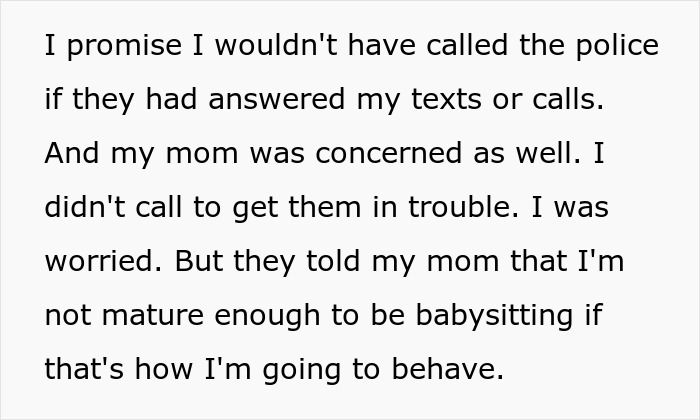 14-Year-Old Babysitter Calls The Police After The Parents Are Gone For 3 Extra Hours, Cops Find Them At Their Friend's House And They're Not Happy