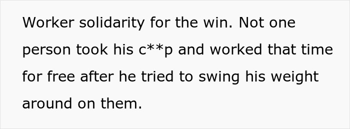 Boss, Tired Of People Not Coming In At 6 AM Sharp, Decides To Punish Them By Docking 15 Mins, But It Quickly Comes Back To Bite Him