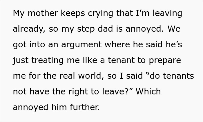 &ldquo;My Mother Keeps Crying&rdquo;: Man Asks Stepson To Start Paying Rent A Day After He Turns 18, He Moves In With His Aunt Instead