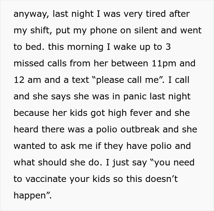 The Internet Backs This Doctor Who Gave Anti-Vax Friend A Reality Check After She Wouldn't Stop Calling Her About Her Sick Kids The Internet Backs This Doctor Who Gave Anti-Vax Friend A Reality Check After She Wouldn't Stop Calling Her About Her Sick Kids