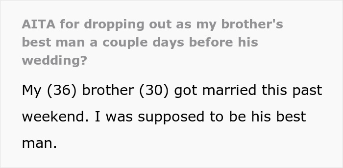 "All Hell Broke Loose": Guy Bails On Brother's Wedding Last Minute After They Suggest His Disabled Wife Stay With Babysitter