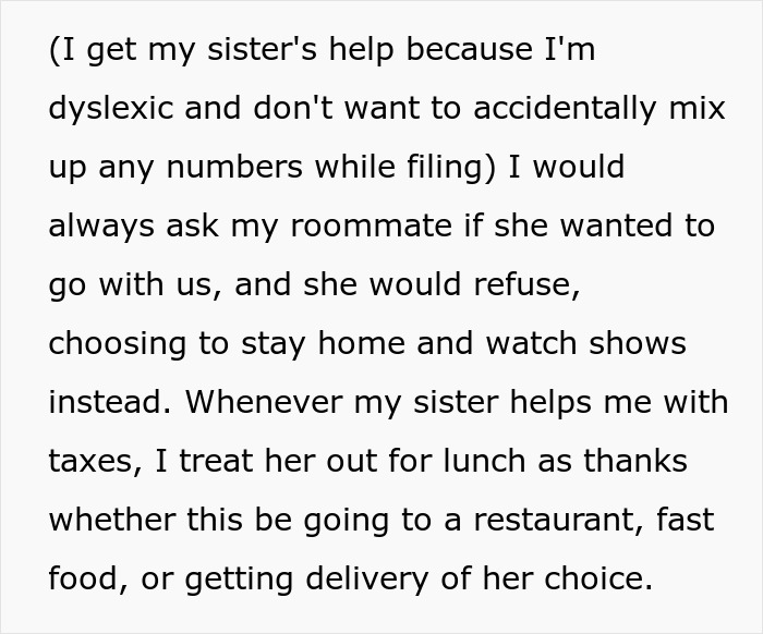Entitled Woman Got Used To Her Roommate Filing Taxes For Her While She Watched Shows Instead, Calls Her Out When She Refuses