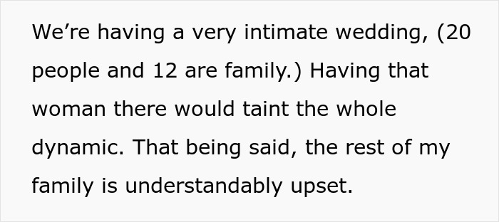 SIL Fat-Shames This Guy's Fianc&eacute;e, Gets Upset When She Gets Excluded From Their Wedding, Despite Her Husband Getting To Go