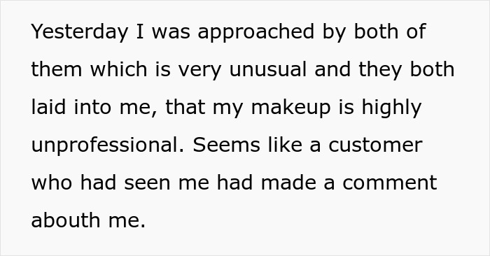 "My Confidence Was Skyrocketing": Mechanic Starts Wearing Makeup At Work, Front Desk Coworkers Have A Problem With It
