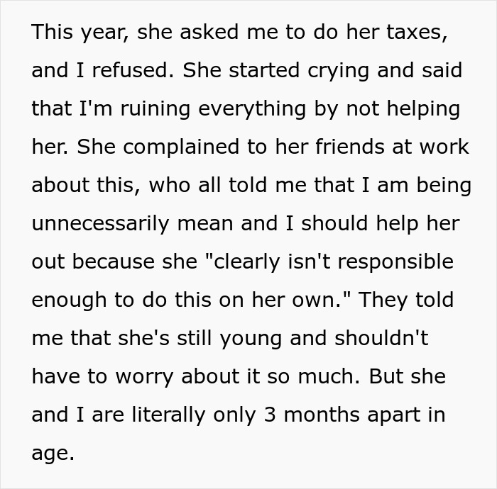 Entitled Woman Got Used To Her Roommate Filing Taxes For Her While She Watched Shows Instead, Calls Her Out When She Refuses