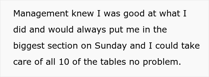 Server Maliciously Complies And Lets Newbies Take Care Of Her Tables After They Complained Hers Are Better, They Regret Asking For It Server Maliciously Complies And Lets Newbies Take Care Of Her Tables After They Complained Hers Are Better, They Regret Asking For It