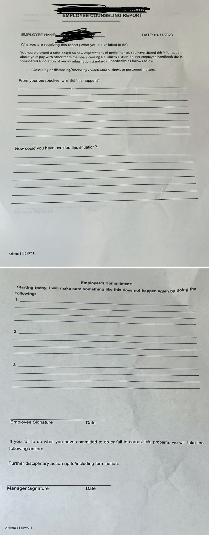 My Job Wrote Me Up For Discussing The Pay. What Should I Do?
