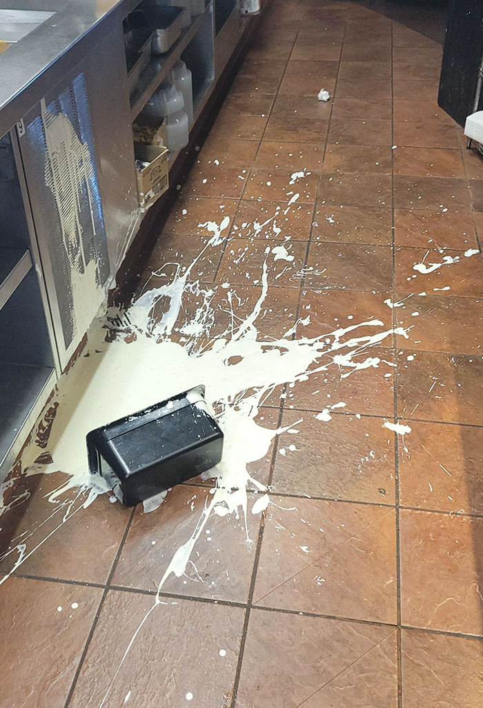 My Boss Called Me In Early, And Said The Line Needs To Be Cleaned Up. He Set Up The Line This Morning And Made All This Mess