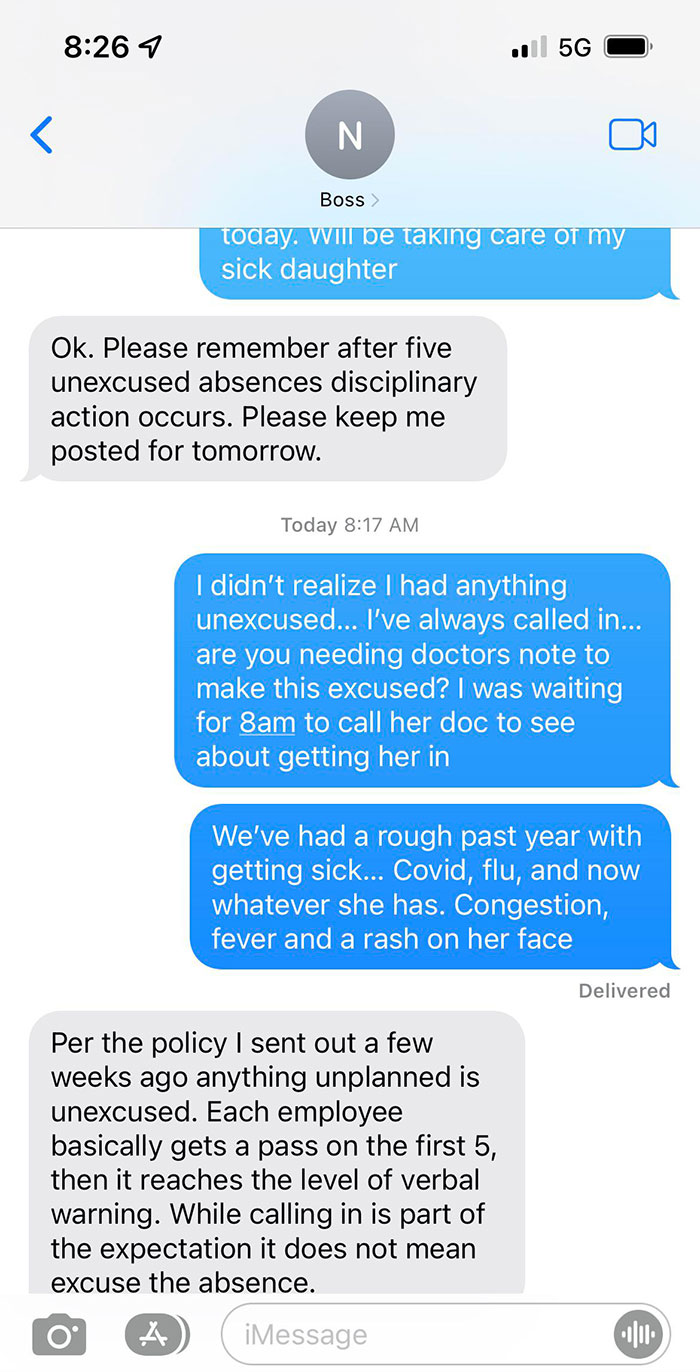 I Got Disciplinary Action For Being Sick And Calling In