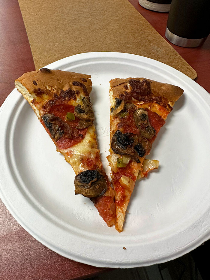 I Didn't Bring Lunch To Work Since My Employer Was Providing Pizzas. Two Slice Limit On Pizzas They Cut Into 16 Slices