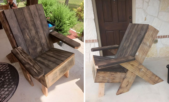 Another Chair Made Out Of My Deck I Demolished