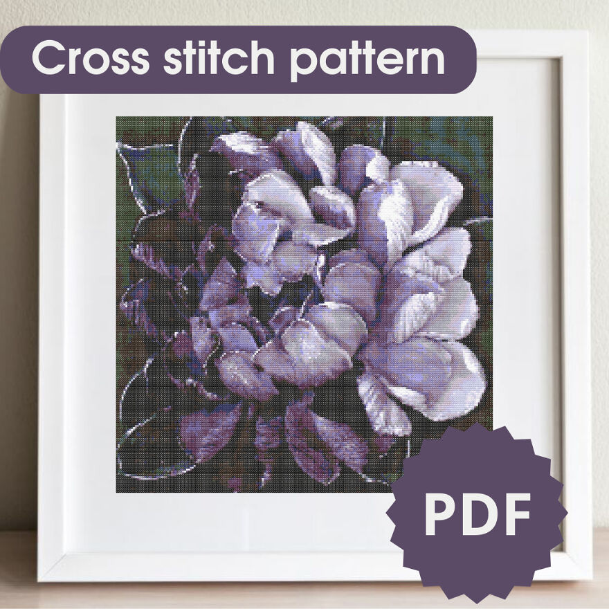 I Create Paintings From Decorative Plaster, And Cross-Stitch Patterns From Them. I Share The Result.