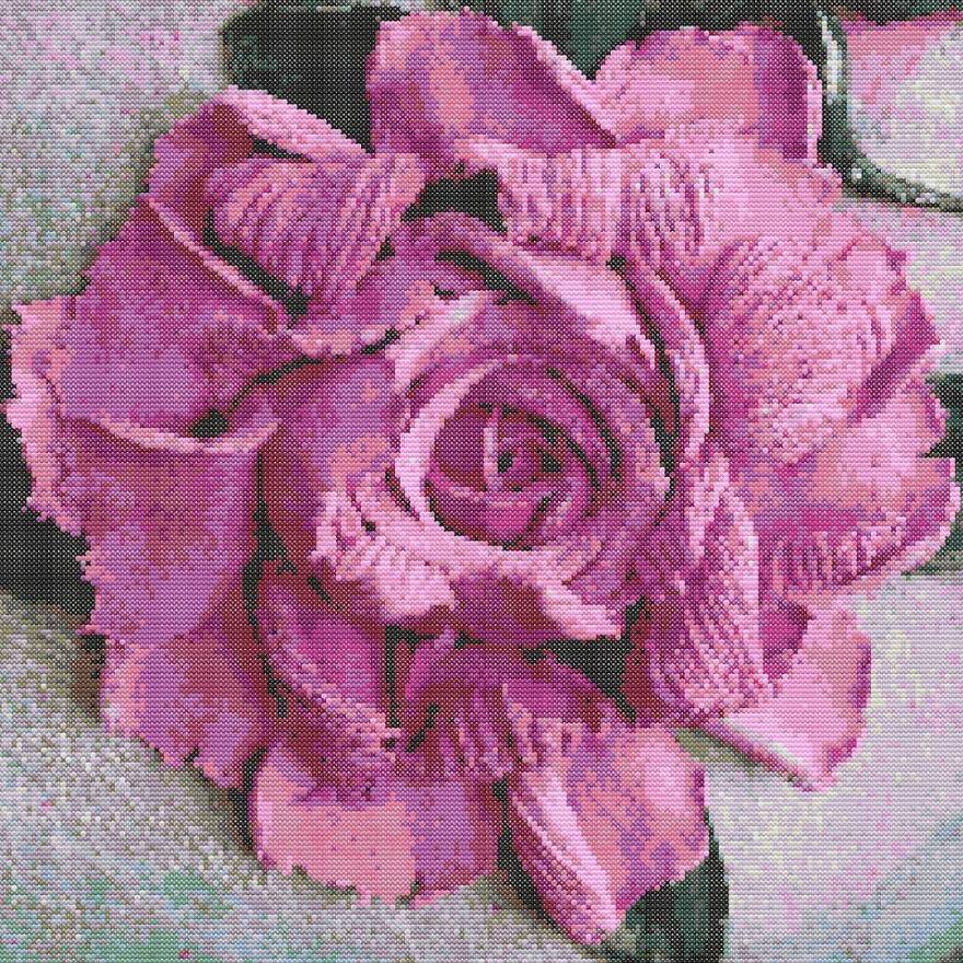 I Create Paintings From Decorative Plaster, And Cross-Stitch Patterns From Them. I Share The Result.