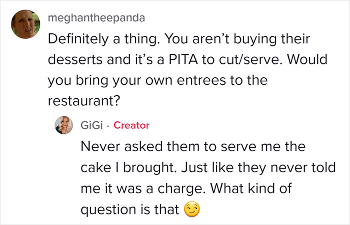 Woman Is Confused About Getting Charged A $25 &ldquo;Cake Cut&rdquo; Fee And Not Being Told About It In Advance