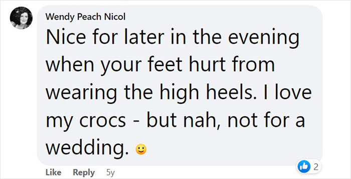 Heated Debate Ensues On Whether White Crocs Are Appropriate Footwear For Walking Down The Aisle