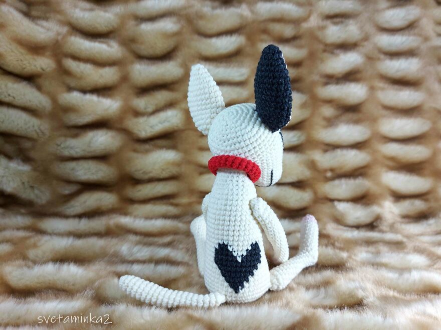 I Crocheted Amigurumi Valentines! It's Something Special This Time! Both The Chihuahua And The Bull Terrier Are Named Valentine. Of Course!