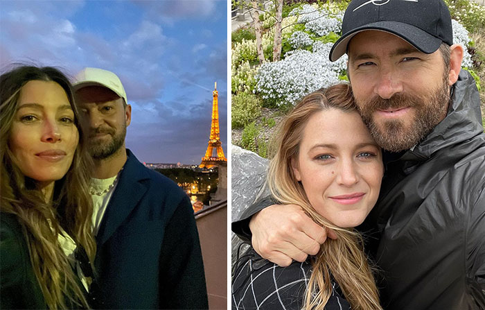 Ryan Reynolds With Blake Lively And Jessica Biel With Justin Timberlake