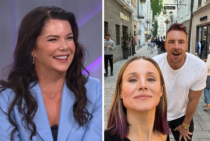 Lauren Graham And Dax Shepard With Kristen Bell