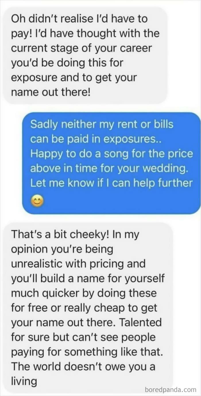 Text conversation showing a frustrating interaction with a terrible potential buyer while selling online.