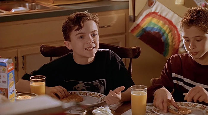 Malcolm having a breakfast