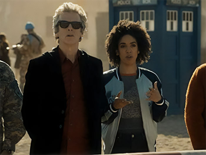 Dr. Who talking with Bill