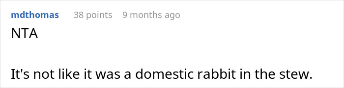 Woman Serves Rabbit Stew For Themed Party, Guests Flip Out After Realizing It Contains Actual Rabbit Meat